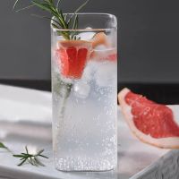 350ml Clear glass square water cup Breakfast cup Simple milk cup Square cup Heat resistant glass Coffee cup Coke cup