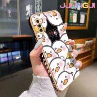 Jlingji เคส A30s A50s ลายการ์ตูนเป็ดนำโชคปลอกสำหรับ Samsung เคสมือถือกันกระแทกขอบด้านข้างสี่เหลี่ยมแบบนิ่มนิ่มนิ่มลายการ์ตูนเคสปกป้องกล้องเต็มรูปแบบ