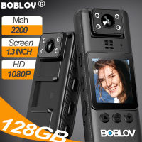 BOBLOV A23/A22 Body Mini Action Camera กล้องมินิแอคชั่น HD 1080P 128GB 2200MAH Night Vision Motion Detect กล้องติดหน้าอก กล้องติดหน้าอกตำรวจ DVR Video Audio Recorder Bodycam Pocket Portable Wearable Digital Camera Handcam Motorcycle Dash Cam For Vloging