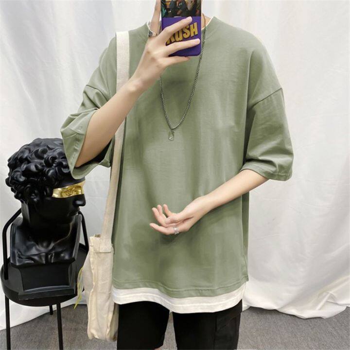 dsl001-เสื้อยืดผู้ชาย-พร้อมส่ง-เสื้อยืดสีพื้น-โอเวอร์ไซส์-เกาหลี-มีไซส์เดียว-ผ้าคอตตอน-มีให้เลือก-6-สี-เสื้อผู้ชายเท่ห์ๆ-เสื้อผู้ชายวัยรุ่น