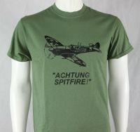 เสื้อยืดวินเทจ Achtung Spitfire เสื้อยืดพิมพ์ลายพิเศษเสื้อยืดแบรนด์2023ของผู้ชายเสื้อยืดแขนลำลองขาสั้นคอกลมแฟชั่นพิมพ์ลาย100% เสื้อคอกลมฤดูร้อนคอกลมเสื้อคอกลมคอกลมคอกลมแฟชั่นใหม่ขายส่ง