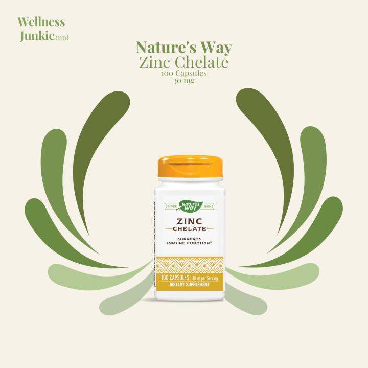 Nature's Way Zinc Chelate 30 mg 100 Capsules Lazada PH