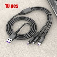 Wholesale 66W 6A Super Fast Charging Suitable For Android TYPE-C Apple Woven Solid Three In One Phone Data Cable