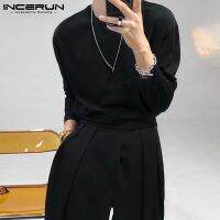 Tops 2021 Stylish New Men Solid Comeforable Camiseta Casual Hot Sale Fashionable ICNERUN Solid Color Long-sleeved T-shirts S-5XL