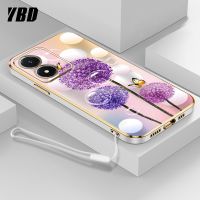 YBDเคสใหม่สำหรับ Vivo Y22S Y22 Y02S Y16 Y35 2022 4G Y77 5G Y77E Y77e (t1) เคสชุบโครเมี่ยมสุดหรูเคสโทรศัพท์นิ่มแฟชั่นสีสันสดใส