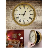 Vintage Clock Storage Box Special Hidden Secret Wall Clock Safe Box Wall-Mounted Key Cash Jewelry Money Storage Security Box Home Decoration