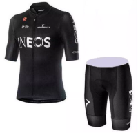 INEOS เสื้อผ้าจักรยานสีดำขี่จักรยานแขนสั้นชุดจักรยานเสือภูเขารถจักรยานยนต์เสื้อระบายอากาศ/แห้งเร็ว ป้องกันรังสียูวี