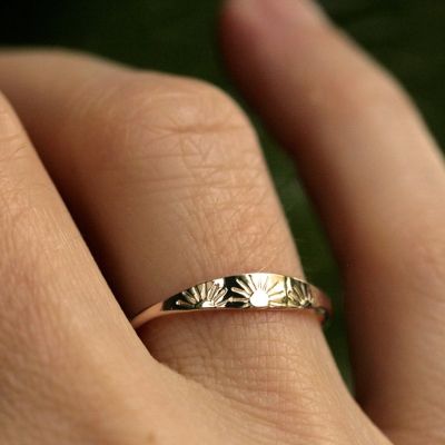 [MM75] ใหม่ Ins สร้างสรรค์อาทิตย์แหวนวินเทจอร่อยคุณเป็นของฉันซันไชน์แหวนสำหรับผู้หญิงผู้ชายแฟชั่นหมั้นเครื่องประดับ