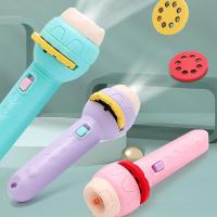 Flashlight Projector For Kids Baby Novel Toys For Children Sleeping Story Book Torch Lamp Education Toy Holiday Christmas Gift