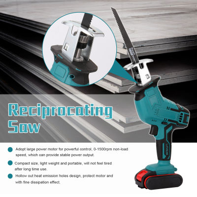 Portable Multifunctional Reciprocating Saws Outdoor Saber Saw Electric Power Tools for Cutting Wood Iron Sheet Plastics with Lithium Battery