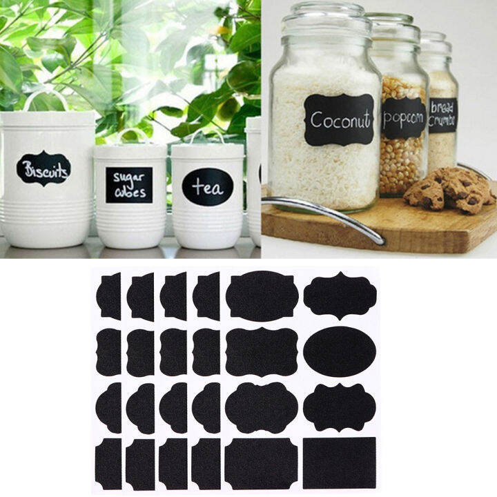 40/80pcs 5x3.5cm Waterproof Reusable Jam Jar Spice Home Marker Labels