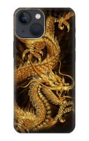 เคสมือถือ iPhone 14 ลายมังกรทอง Chinese Gold Dragon Printed Case For iPhone 14