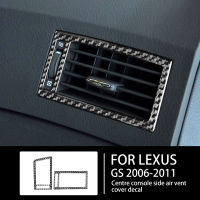 สำหรับ Lexus GS 2006-2011คอนโซลกลางด้านข้าง Air Outlet Vent ฝาครอบสติกเกอร์รูปลอกคาร์บอนไฟเบอร์ภายในรถ Accsesories