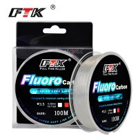 [HOT LIAXLLWISAAZH 534] FTK สายตกปลาสวมใส่ Fluorocarbon Line 100M 4-34LB คาร์บอนไฟเบอร์ตะกั่ว Super Soft Line Pesca ปลาคาร์พสายตกปลาญี่ปุ่น