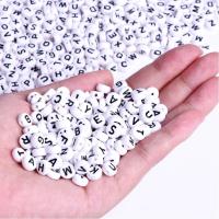 100pcs Alphabet Acrylic Loose Beads For Bracelet Jewelry Wood Bead Letters DIY For Bracelet Pacifier Clip Jewelry Accessories Clips Pins Tacks