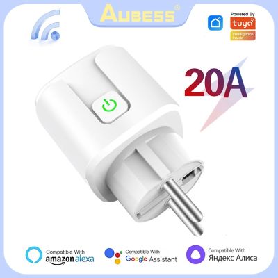 【NEW Popular89】20A EUPlug Tuyremote PowerWithMonitoring ฟังก์ชั่นการควบคุมด้วยเสียงสำหรับ Alexa Yandex AliceHome