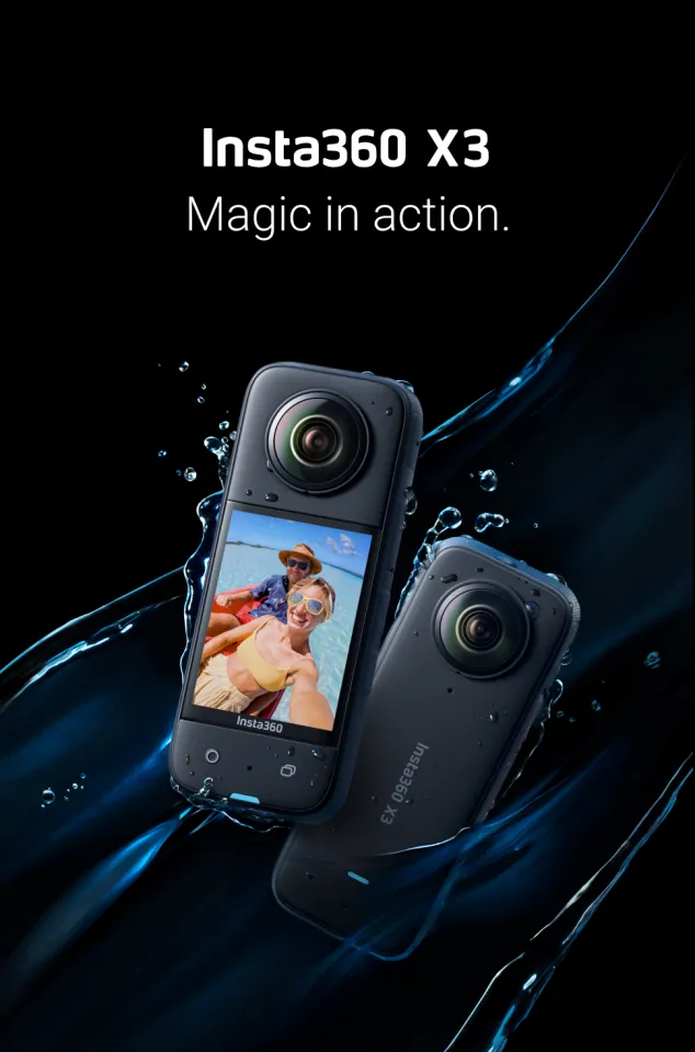 insta360 X3, Waterproof 360 Action Camera with 1/2