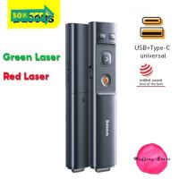 ถูกจริง/ส่งไวBaseus รีโมทพรีเซนไร้สาย แดง-เขียว Type-C + USB Wireless Remote Control Presentation Laser Pointer PPT #รีโมท  #รีโมททีวี   #รีโมทแอร์ #รีโมด