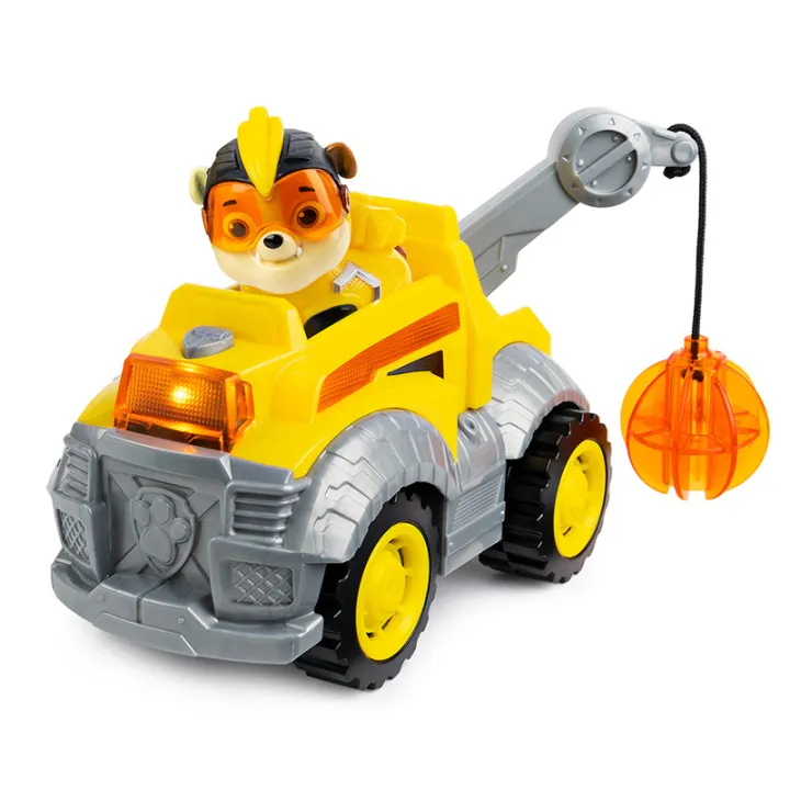 paw patrol mighty pups super paws rubble figure