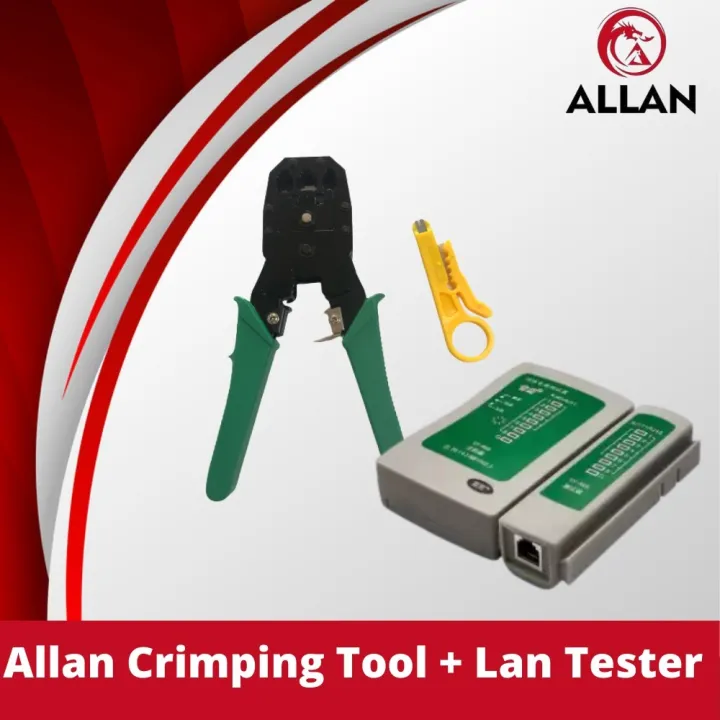 Allan Network Crimping Tool and Network Lan Cable Tester / Lan Tester with battery/ Insulated
