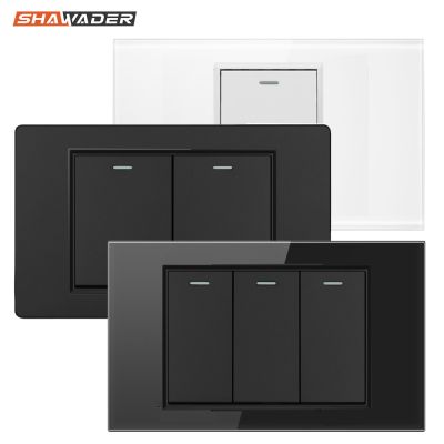 Light Switch&amp;Socket US Mexico Italy Chile Wall Pressure USB Type C Jack Tempered Glass/Plastic Rectangle Panel for Home Office