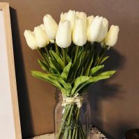 5Pcs Tulip Artificial Flower Real Touch Artificial Fake Flower for Wedding Decoration Office Home Garden Decor Flowers Bouquet Artificial Flowers  Pla