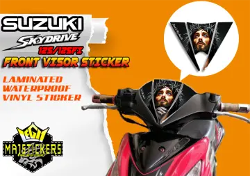 Bike front visor store sticker