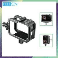 ✘ TELESIN Protective Frame Aluminum Alloy Rabbit Cage Utility Shell Vertical With Cold Shoe for GoPro Hero 9 10 11