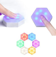 Quantum Hexagon DIY RGB โคมไฟติดผนังโมดูลรังผึ้งไฟรีโมทคอนโทรล LED Touch Light Christmas