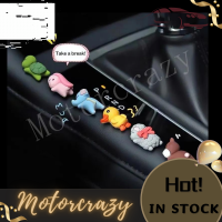 Motorcrazy Car Ornaments Mini Sleeping Cute Animals Resin Bear Rabbit Sheep Turtle Resin Decoration Car Motorcycle Bike Decor Ornament