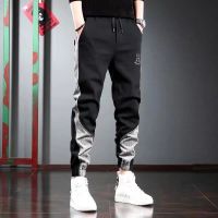 NGHG MALL-2022 cool mens spring and summer printing Hong Kong trend mens bundle feet casual all-match pants loose trend all-match sports trousers