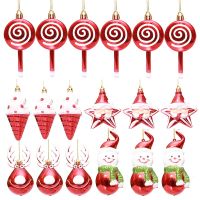 2023 Christmas Home Decorations Lollipop Elk Snowman Christmas Tree Hanging Pendant Noel Natale Xmas Gifts New Year Ornaments