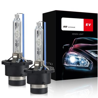 2PCs Waterproof Bright D4S Xenon Headlight Bulbs Replacement Heat Resistant 8000K Anti-UV Light Lamp