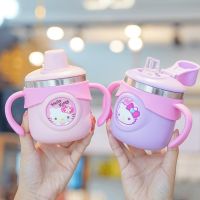 Hello Kitty Kids Drink Water Cups Children Baby lovely anti falling Milk Cup Cartoon Creative Baby Drinkware Juice Cup Stainless Steel Mugs household cup