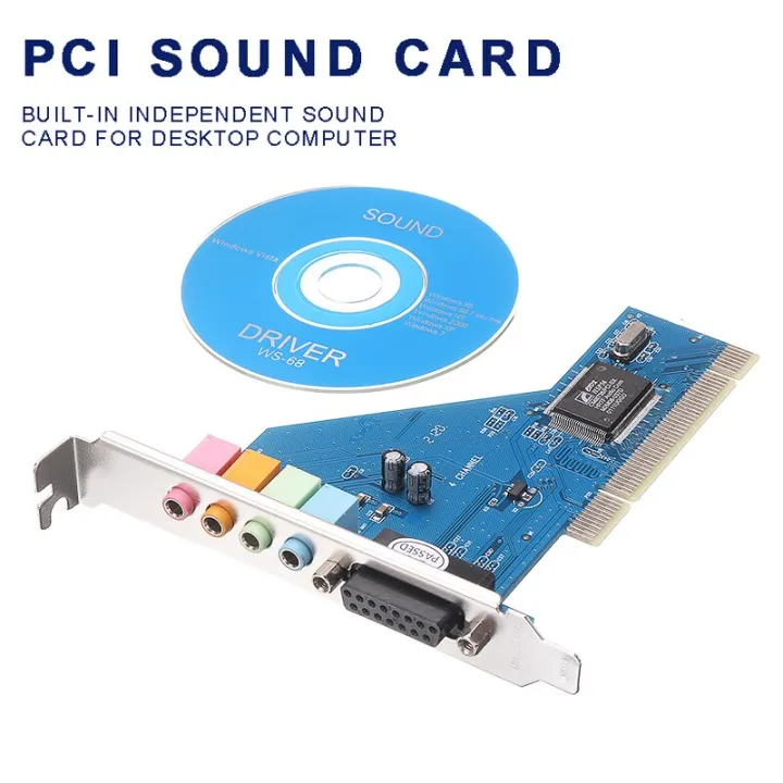 Untuk Komputer Pc Desktop 1Pc 3D Audio Stereo Kad Bunyi Pci 4-Saluran ...