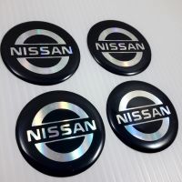 4 ชิ้น Nissan ไซ 4.5 เซ็นต์ เรซิน สีดำเงิน สติกเกอร์ดุมล้อสะท้อนแสง สำหรับรถ  ดุมล้อ ฝาครอบล้อ แม็ก ดุมรถ ดุมแม็ก ฝาแม็ก ฝาล้อแม็ก ล้อแม