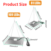 16981LED พืชเติบโตแสงมืออาชีพเต็มสเปกตรัมเติบโตไฟสำหรับต้นกล้าพืชในร่มการเจริญเติบโตและการออกดอก