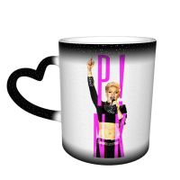 Pink Beautiful Trauma Tour Mug Singer Porcelain Coffee Mug Color Changing Cheap Colored Cups