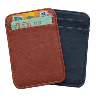 【CW】Mini PU Leather ID Business Card Holder Women Men Multi Slot Slim Solid Color Driver License Case Ticket Credits Card Bagh