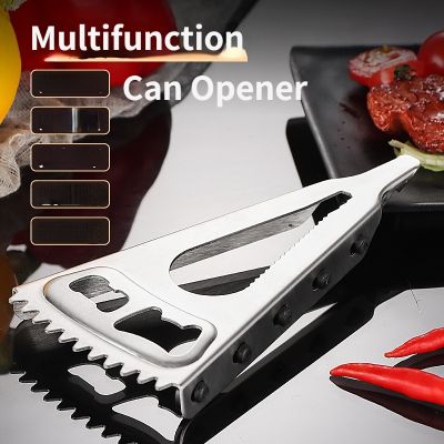 6 In 1 Multifunction Stainless Steel Can Opener Bottle Cap Opener Lids Off Jar Opener Labor-saving Screw CanOpener Kitchen Gadge