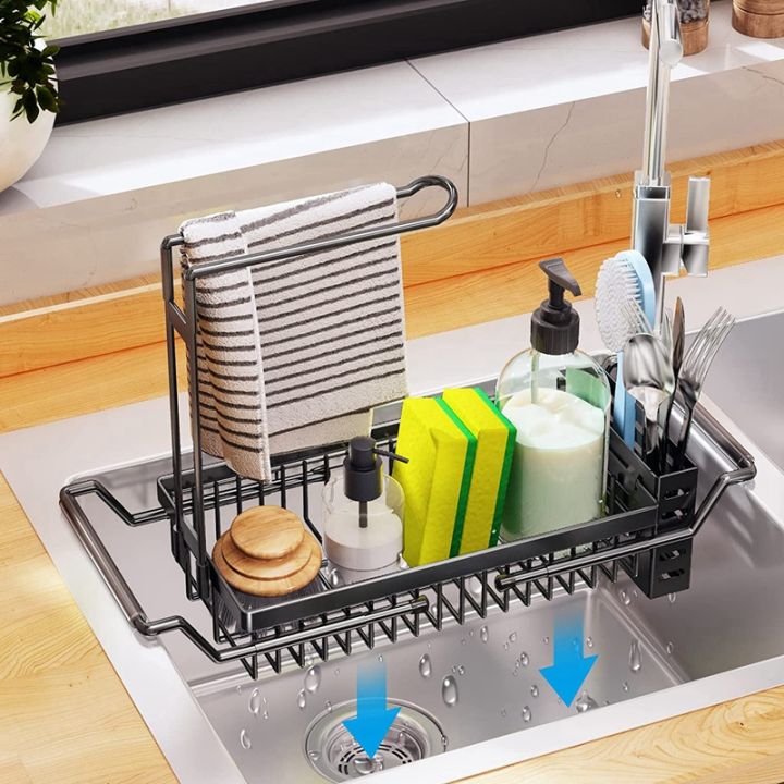 sponge-holder-for-kitchen-sink-sink-caddy-expandable-16-7-21-2inch-kitchen-sink-organizer-dishcloth-towel-holder