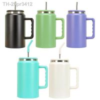 ✚♦♤ 20pr3412 Aço inoxidável Isolado Copo De Água Caneca Café Com Palha Garrafa À Prova Vazamento Térmica Portátil Viagem Frascos Vácuo