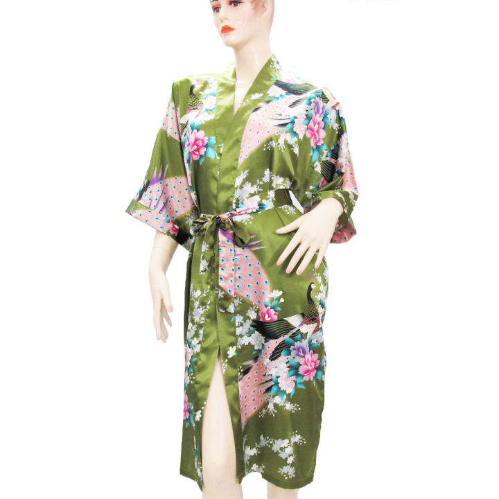 peacock-kimono-pleated-white-red-green-skirt-one-size-mid-length-spring-summer-peacock-sequins-กิโมโนสีสดใส-ขาวแดงเขียว-หนึ่งขนาด-ความยาว112-ซ-ม-กว้าง-112ซ-ม-แขน-25-ซ-ม