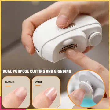 USB Electric Automatic Nail Clippers with Light Trimmer Nail