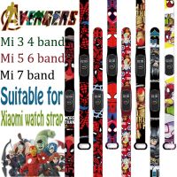 Spiderman Avengers Band for Xiaomi Mi Band 7 6 5 4 3  Silicone Wrist Strap for Xiaomi Mi Band 3 4 5 Bracelet Miband 7 Men Child Smartwatches