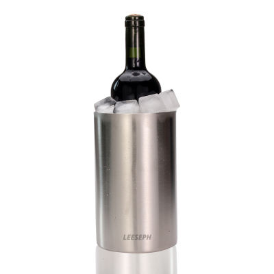 Wine Cooler- Ice Bucket Double Wall Stainless Steel - Multipurpose Use as Kitchen Utensil Holder and Flower Vase