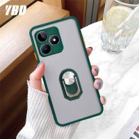 เคสโทรศัพท์ YBD สำหรับ OPPO Realme C33 C53 C51 C55 Bumper Realme Narzo N53 เคสป้องกันกล้องได้อย่างแม่นยำพร้อมที่ยึดแบบห่วงสำหรับโทรศัพท์