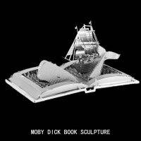 MOBY DICK BOOK SCULPTURE 3D metal