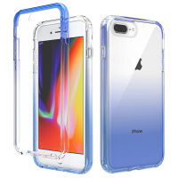 สำหรับ iPhone 8 Plus/iphone 7 Plus Hard โปร่งใส2-In-1 PC กลับและ Soft TPU กรอบกันกระแทกฝาครอบป้องกันเคสโทรศัพท์