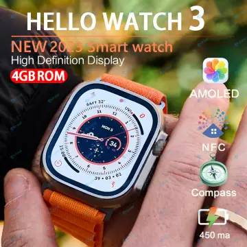 2023 For Apple Series 9 Watch PK HELLO WATCH 3 Smart Watch Men Compass GPS  Sport